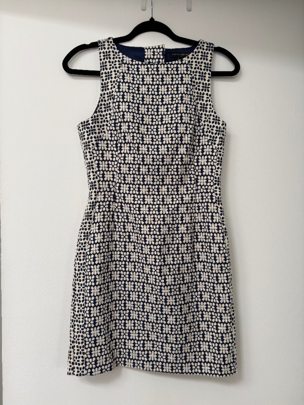 Banana Republic Petite Formal Structured Mini-Dress with Back Cut-Out